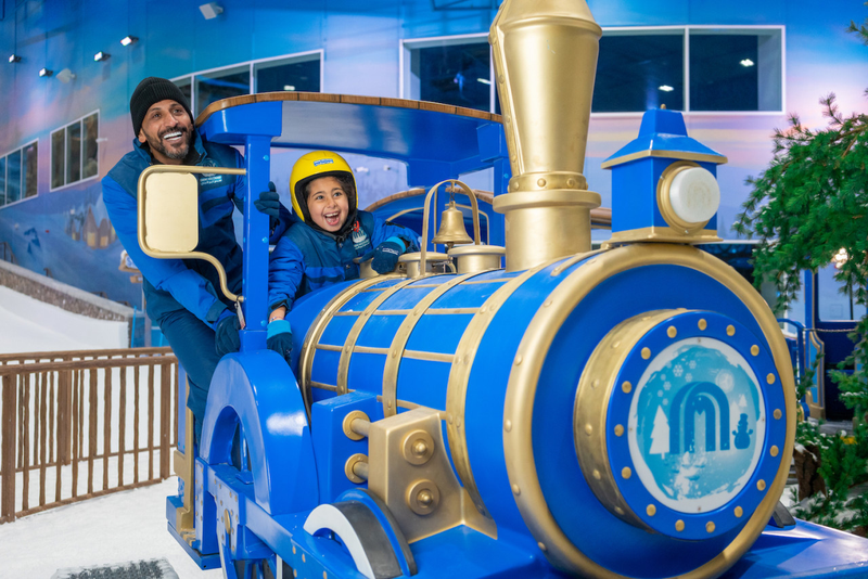 Train ride at Abu Dhabi Snow Park