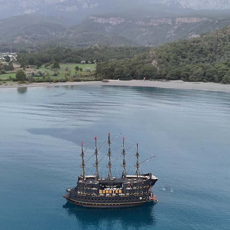 Gonster Pirate Boat Tour with BBQ Lunch, & Transfer from Antalya