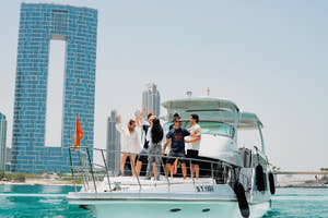 People dancing on a luxury yacht