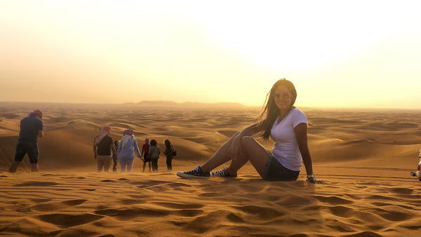 People enjoying desert