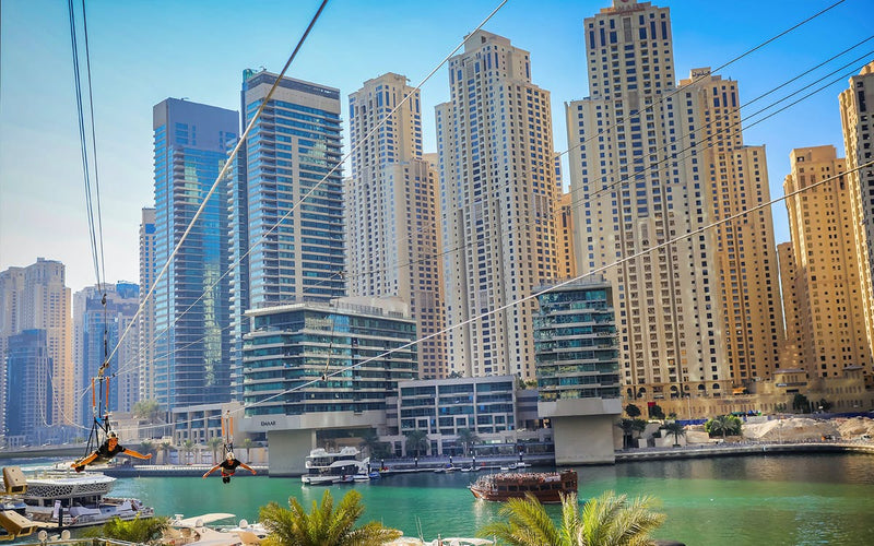 Dubai Zip Line Across The Marina