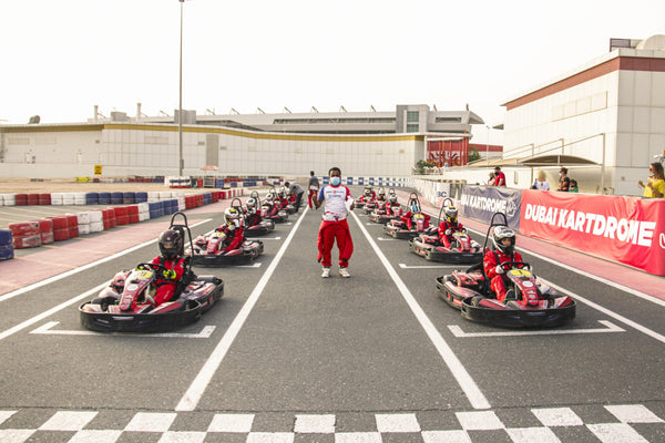 Rennstrecke des Dubai Autodrome Outdoor Kartdrome