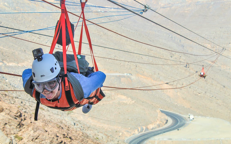 Dubai'den Jebel Jais zipline, dünyanın en uzun zipline'ı