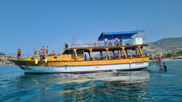 Boat having fun on a boat