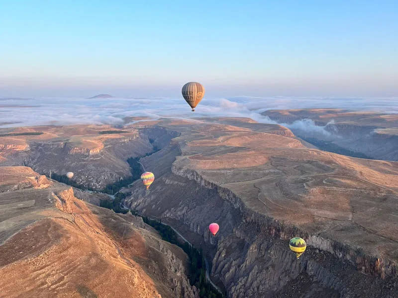 Kappadokien: Heißluftballonflug über das Soğanlı Valley