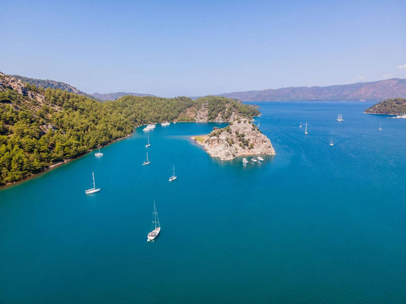 Marmaris Hisaronu Bootstour zu den Ägäischen Inseln mit Mittagessen & Transfer