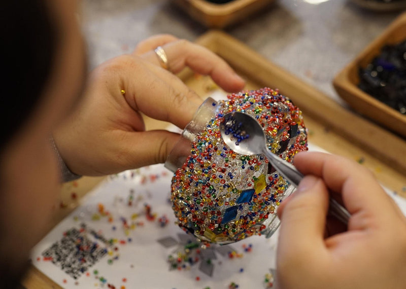 Istanbul Turkish Mosaic Lamp Workshop with Turkish Delight