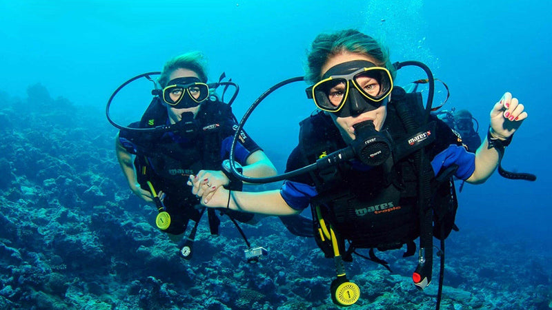 Girls Scuba Diving