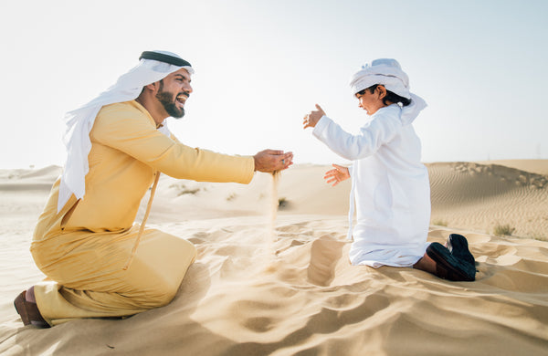Family enjoying Desert