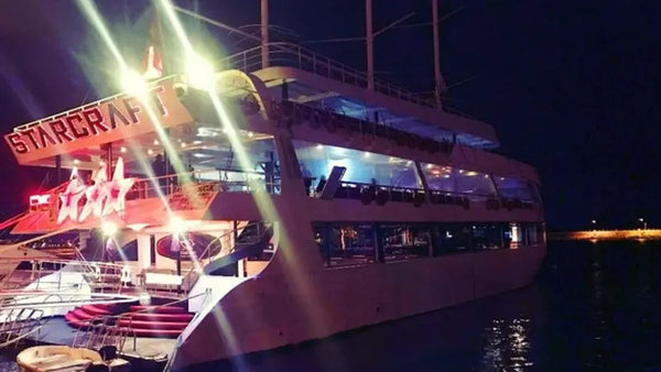 Starcraft Night Disco Luxury Yacht at night
