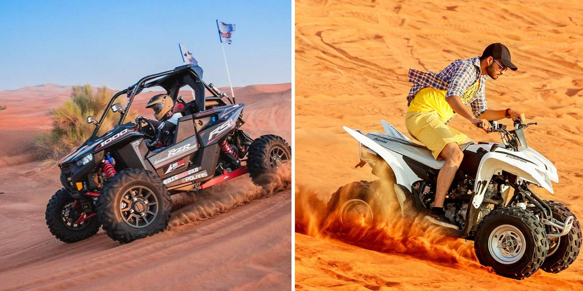 Quad Bike vs Dune Buggy in Dubai Desert