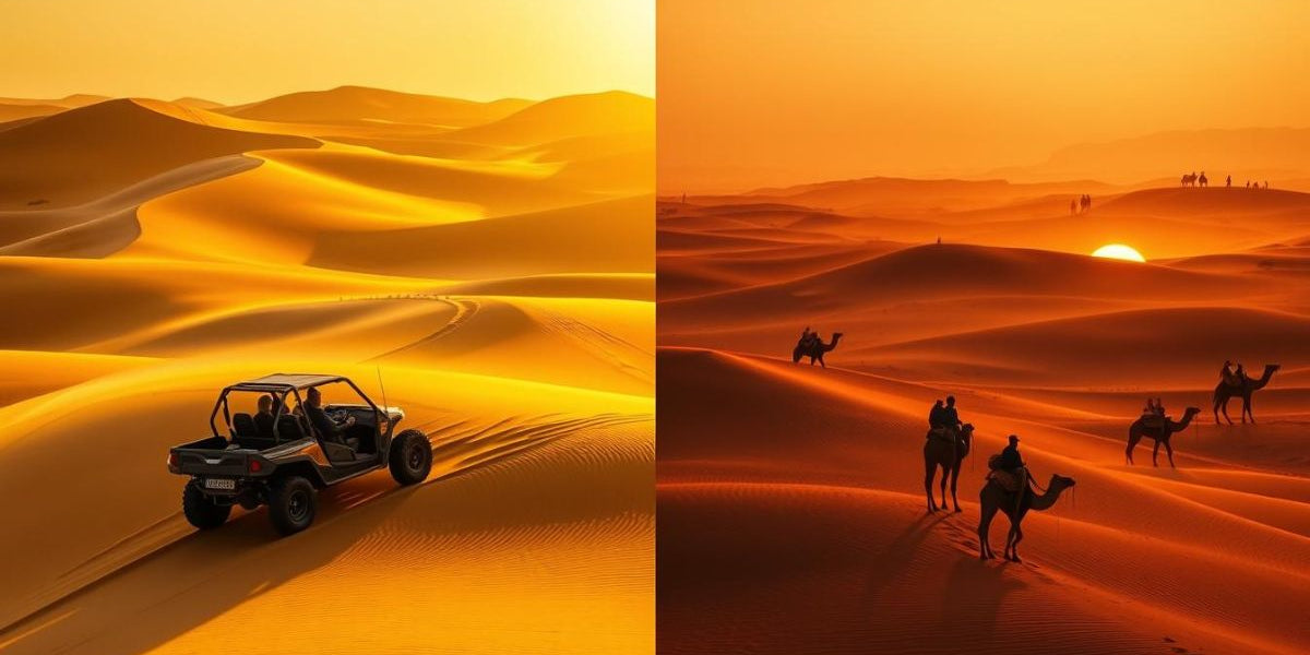 Morgendliche vs. abendliche Wüstensafari in Dubai