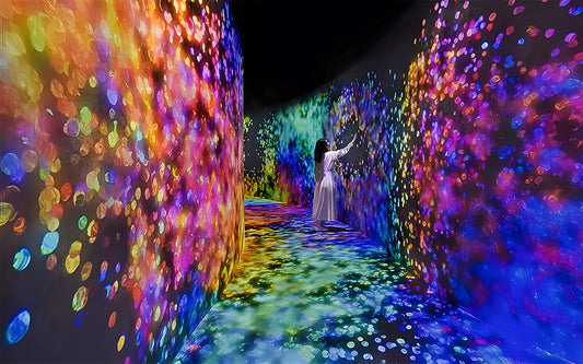 Girl in TeamLab Phenomena Abu Dhabi
