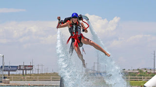 Girl enjoying Jetpack in the water