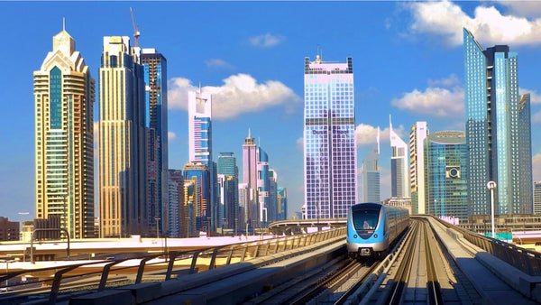 Train in dubai city