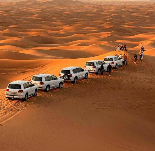 Abu Dhabi Desert Safari Dune Bashing, Camel Riding, Live Entertainment & BBQ Dinner