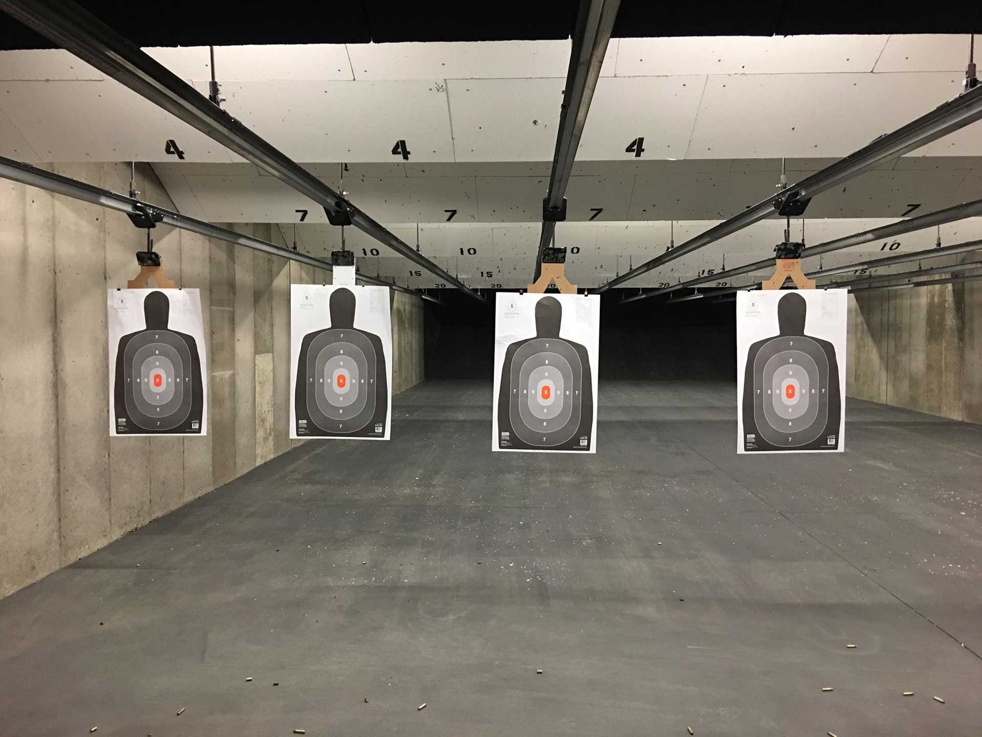Targets in a shooting range
