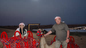 Couple with camels