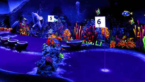 mini-golf at 3D Blacklight Minigolf Dubai