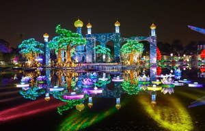 Dubai Garden Glow, en populær familieattraktion i Dubai