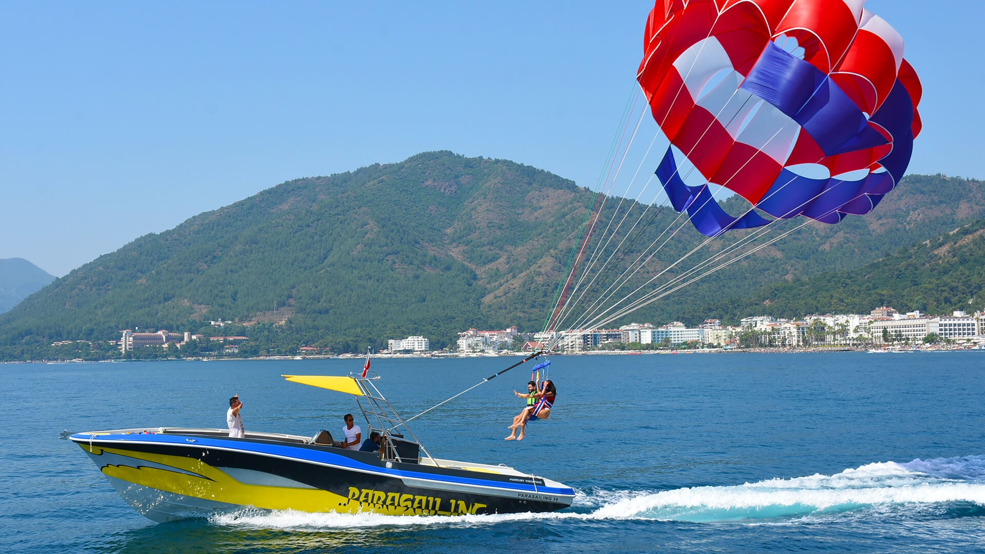 Couple Parasailing 