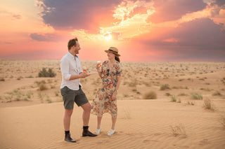 Couple enjoying desert