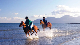 Girls riding horses 