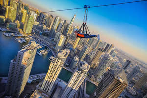 XLine Dubai Marina, som er en af verdens længste by-ziplines.