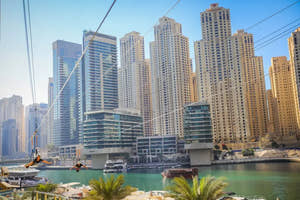XLine Dubai Marina, som er en af verdens længste by-ziplines.