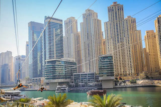 XLine Dubai Marina, which is one of the world's longest urban ziplines. 