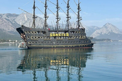Gonster Pirate Boat Tour with BBQ Lunch, & Transfer from Antalya