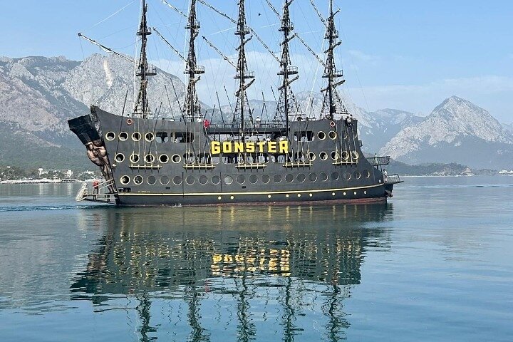 Gonster Pirate Boat Tour with BBQ Lunch, & Transfer from Antalya