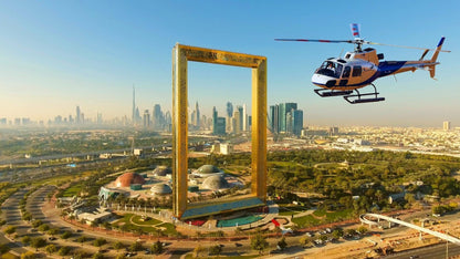 Helicopter tour over Dubai, Dubai Frame, and the city's skyline, including the iconic Burj Khalifa