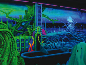 The blacklight minigolf