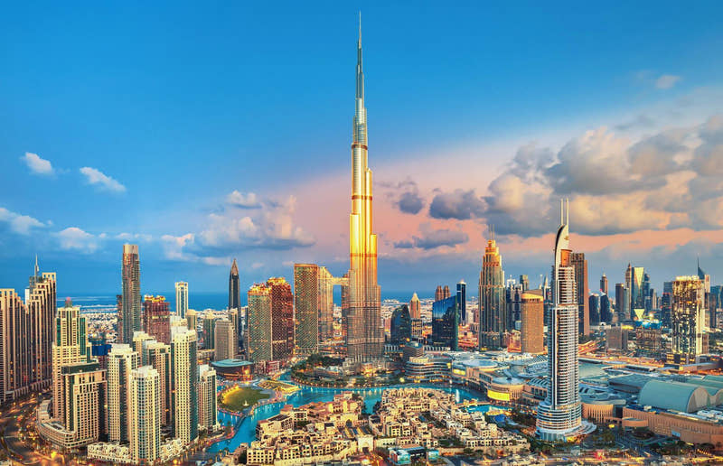 Dubais skyline & Burj Khalifa