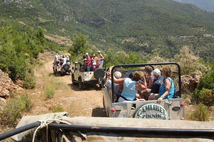 People enjoying jeep safari
