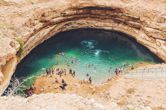 Full-Day Tour Wadi Shab & Bimmah Sinkhole from Muscat