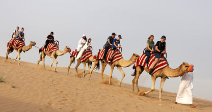 Dubai Premium Red Dune Desert Safari, Camel Ride in Al Khayma Camp with 3-Cuisine Dinner - Tripventura