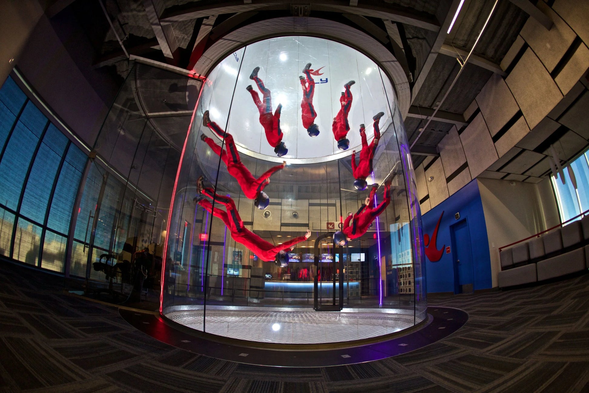 People in IFly Indoor Skydive Dubai
