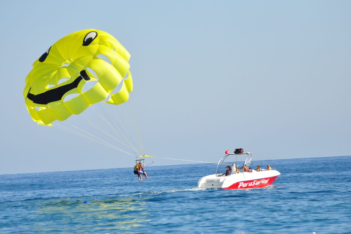 Couple Parasailing 