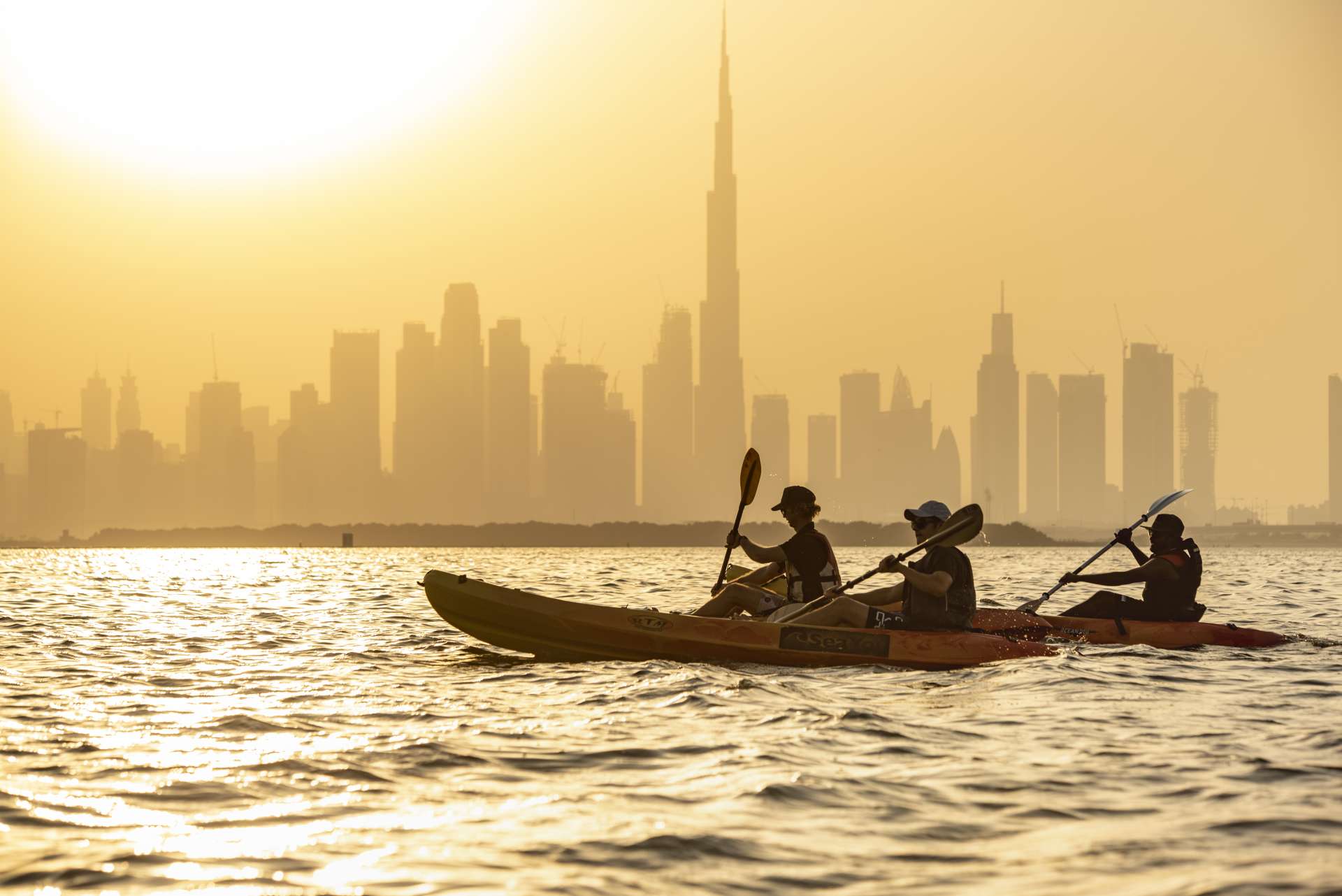 People Kayaking in Dubai
