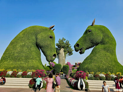 Floral horses at Dubai Miracle Garden
