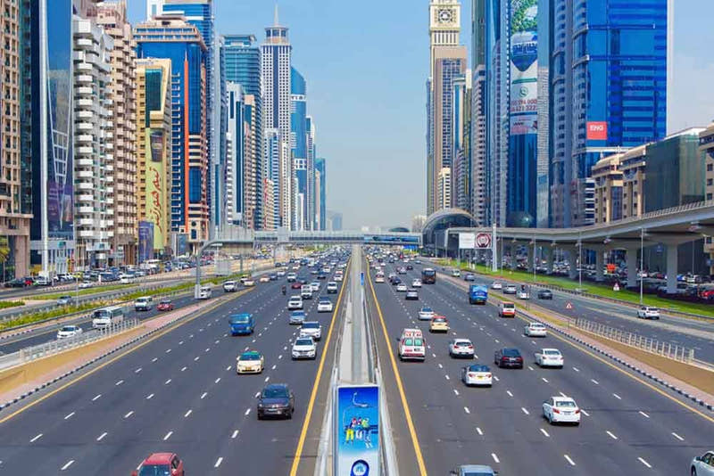 Sheikh Zayed Road (SZR) w Dubaju, Zjednoczone Emiraty Arabskie