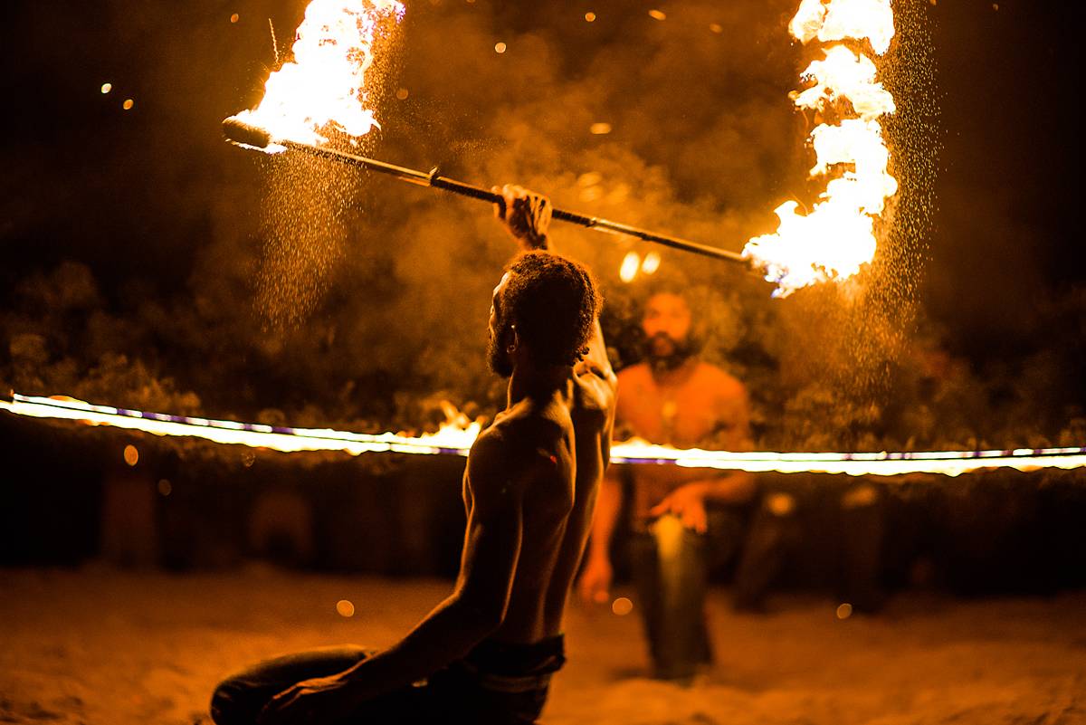 Fire Show at desert safari Camp Dubai