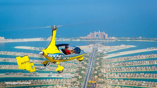 Man flying in a Gyrocopter