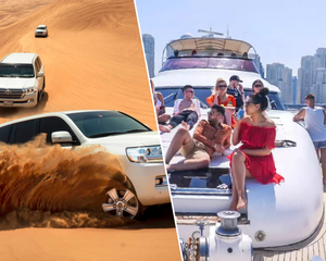 Morgentur med Xclusive fællesyacht og aftenørkensafari i Dubai