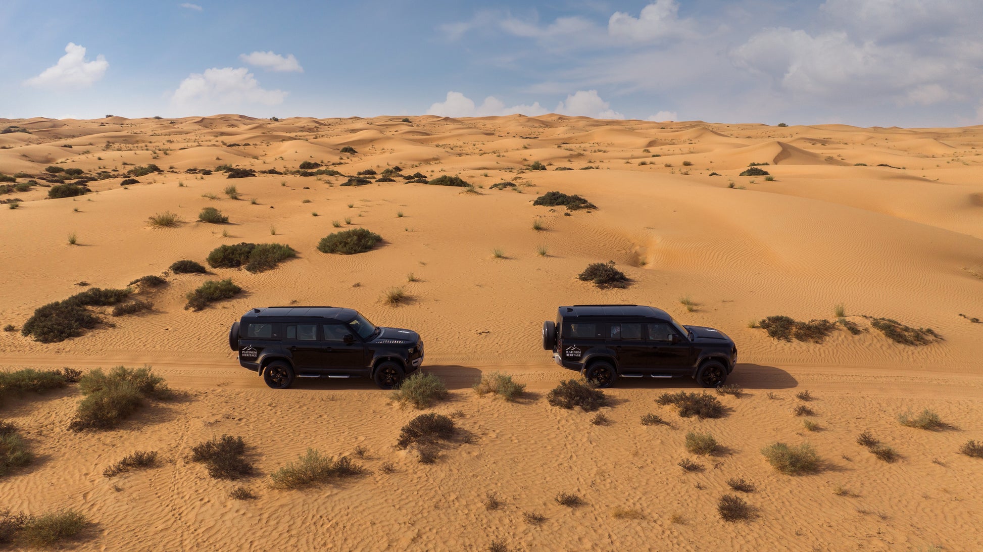 Dubai Evening Platinum Desert Safari in Private Land Rover Defender