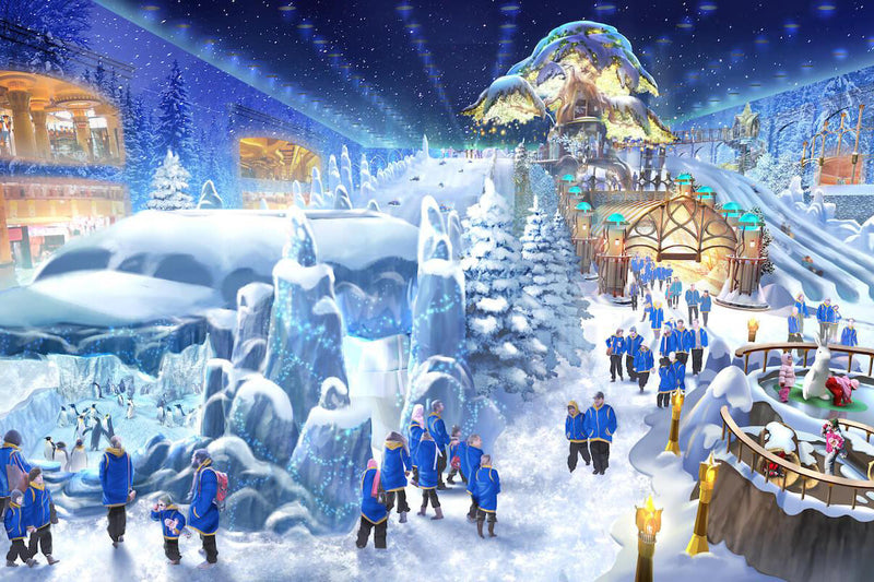 People at Abu Dhabi Snow Park