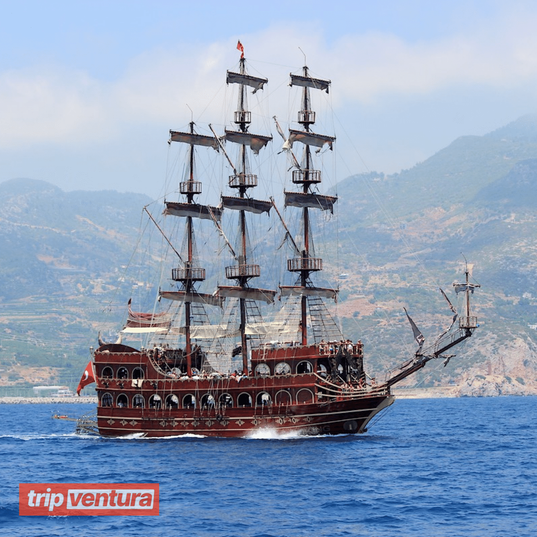 Refreshing soft drinks available for guests on the Alanya Grand Pirate Boat tour