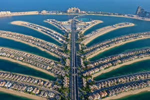 Luftfoto af Palm Jumeirah i Dubai